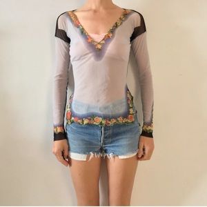 Jean Paul Gaultier Vintage Maille Mesh Top Size L​​​